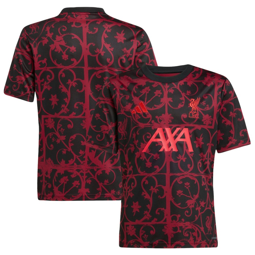 Liverpool Youth 2025/26 Pre-Match AEROREADY Top Discount - Black 