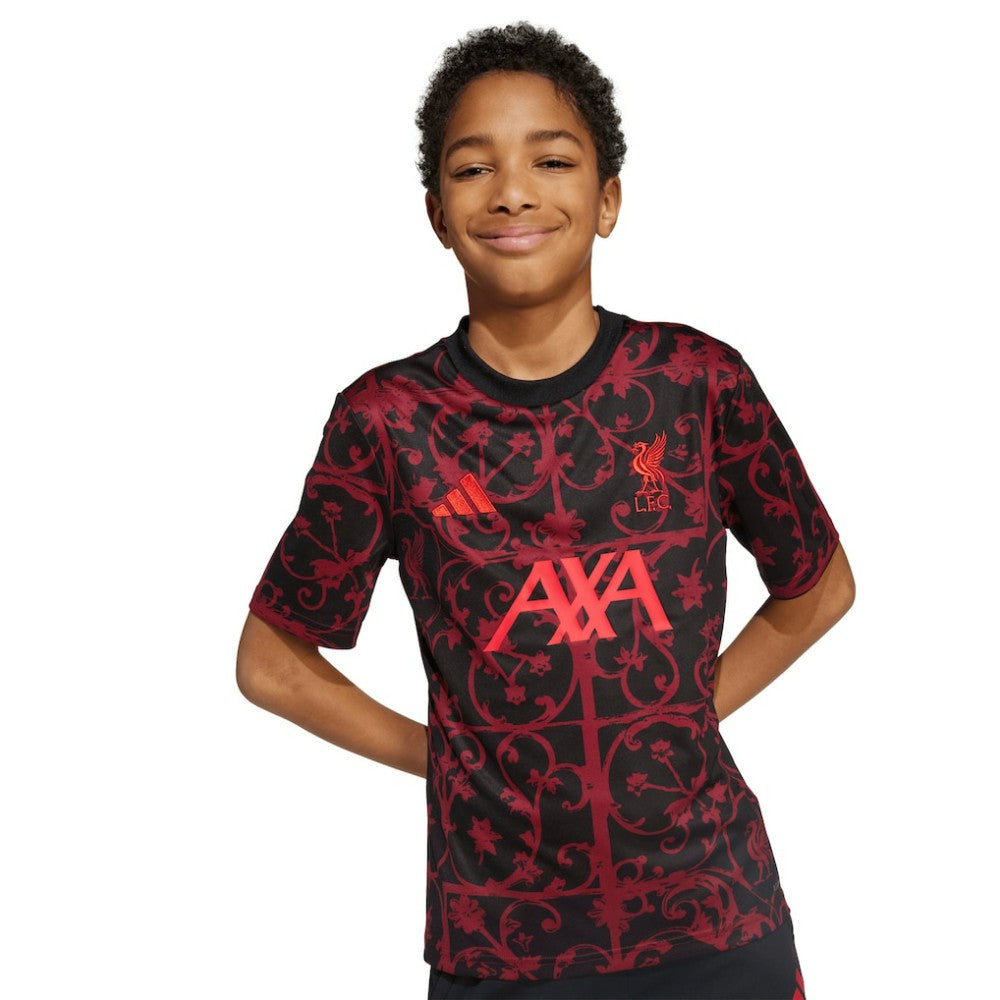 Liverpool Youth 2025/26 Pre-Match AEROREADY Top Discount - Black 
