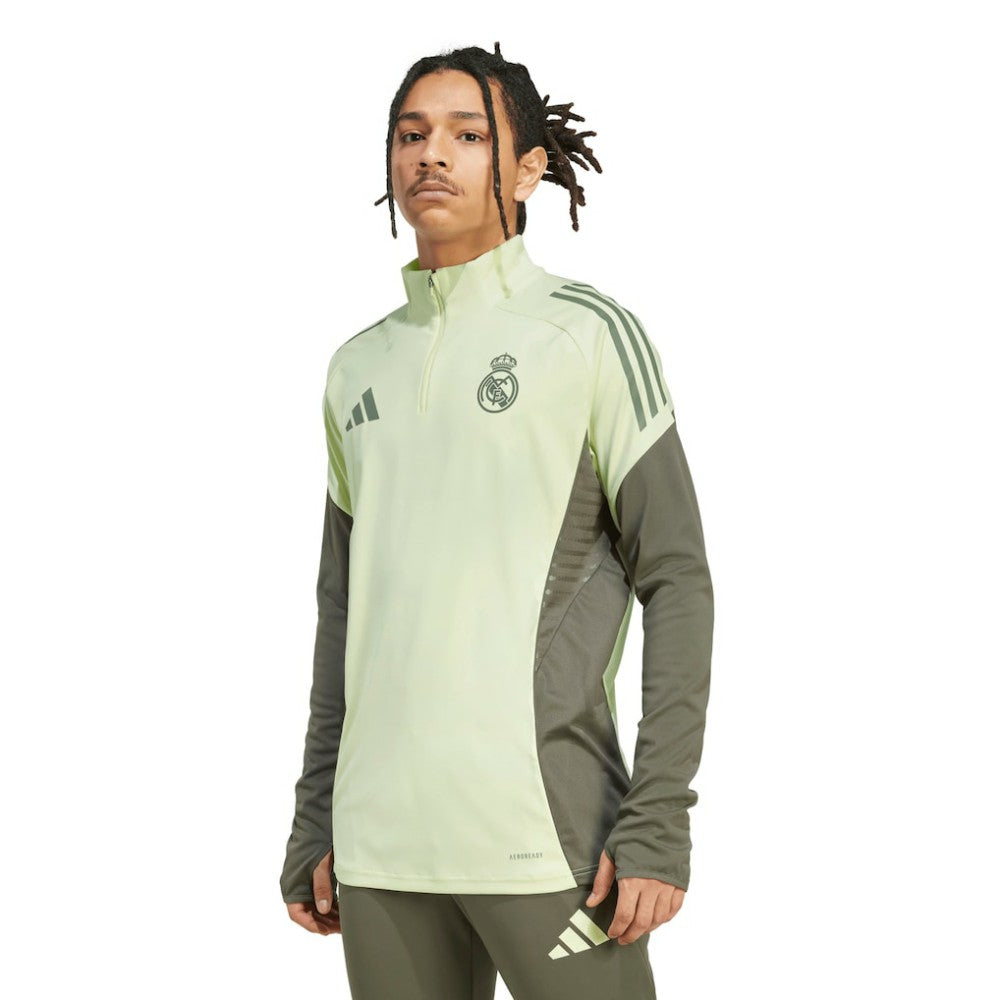 Real Madrid 2025/26 AEROREADY Raglan Quarter-Zip Training Pullover Discount - Green 