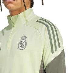 Real Madrid 2025/26 AEROREADY Raglan Quarter-Zip Training Pullover Discount - Green 
