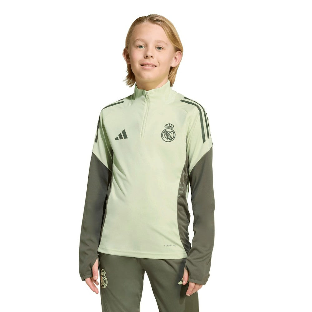 Real Madrid Youth 2025/26 Training AEROREADY Quarter-Zip Pullover Discount - Green 
