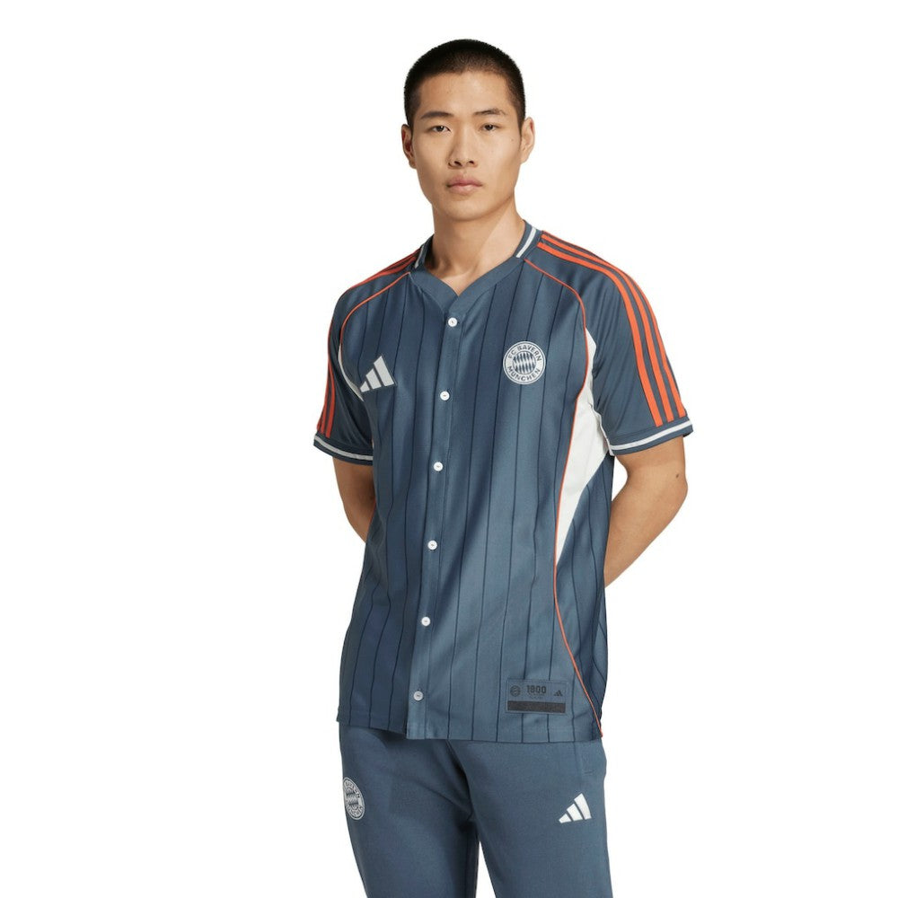 Bayern Munich US Pack Full-Button Baseball Jersey on sale - Gray 