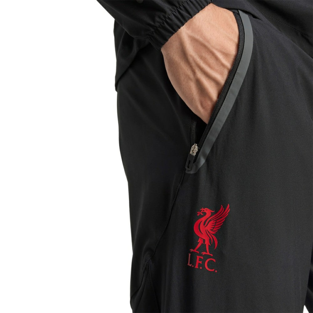 Liverpool 2025/26 Tiro Vis Tech Travel Pants Discount - Black 