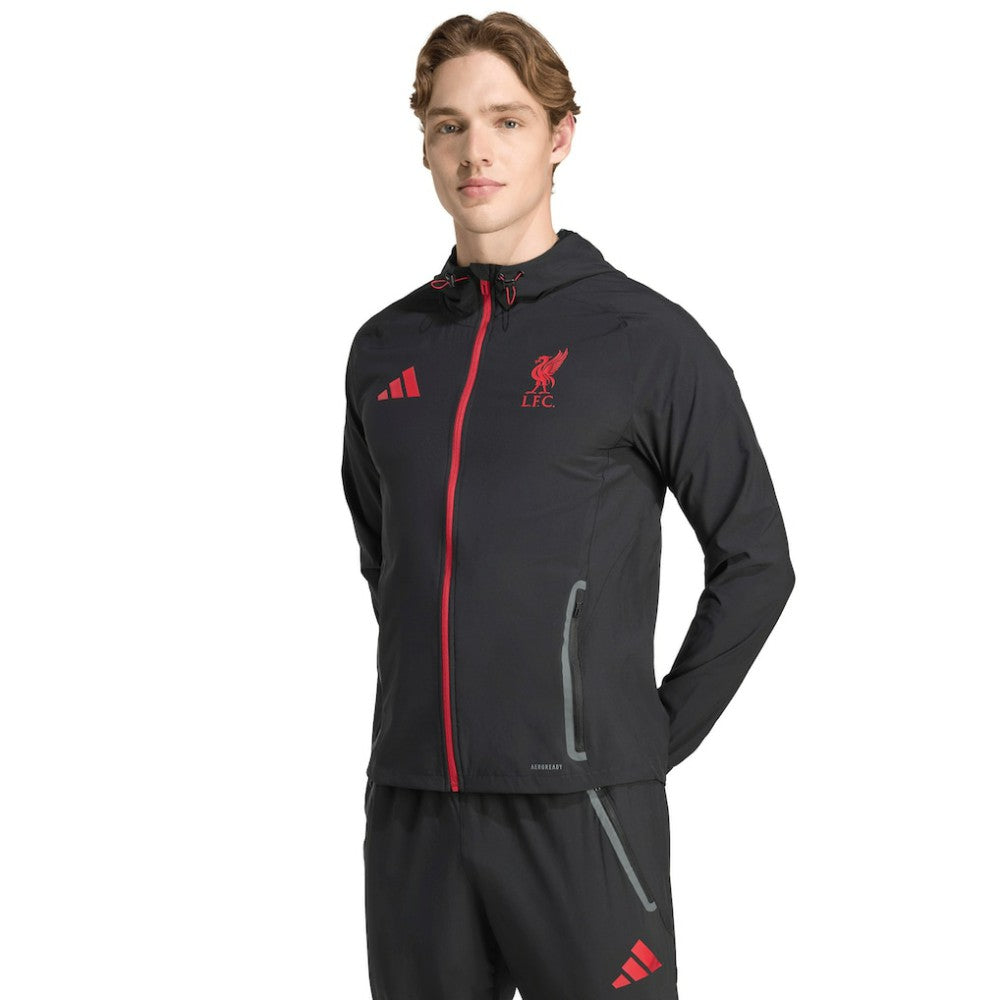 Liverpool 2025/26 Tiro Vis Tech Travel Jacket Discount - Black 