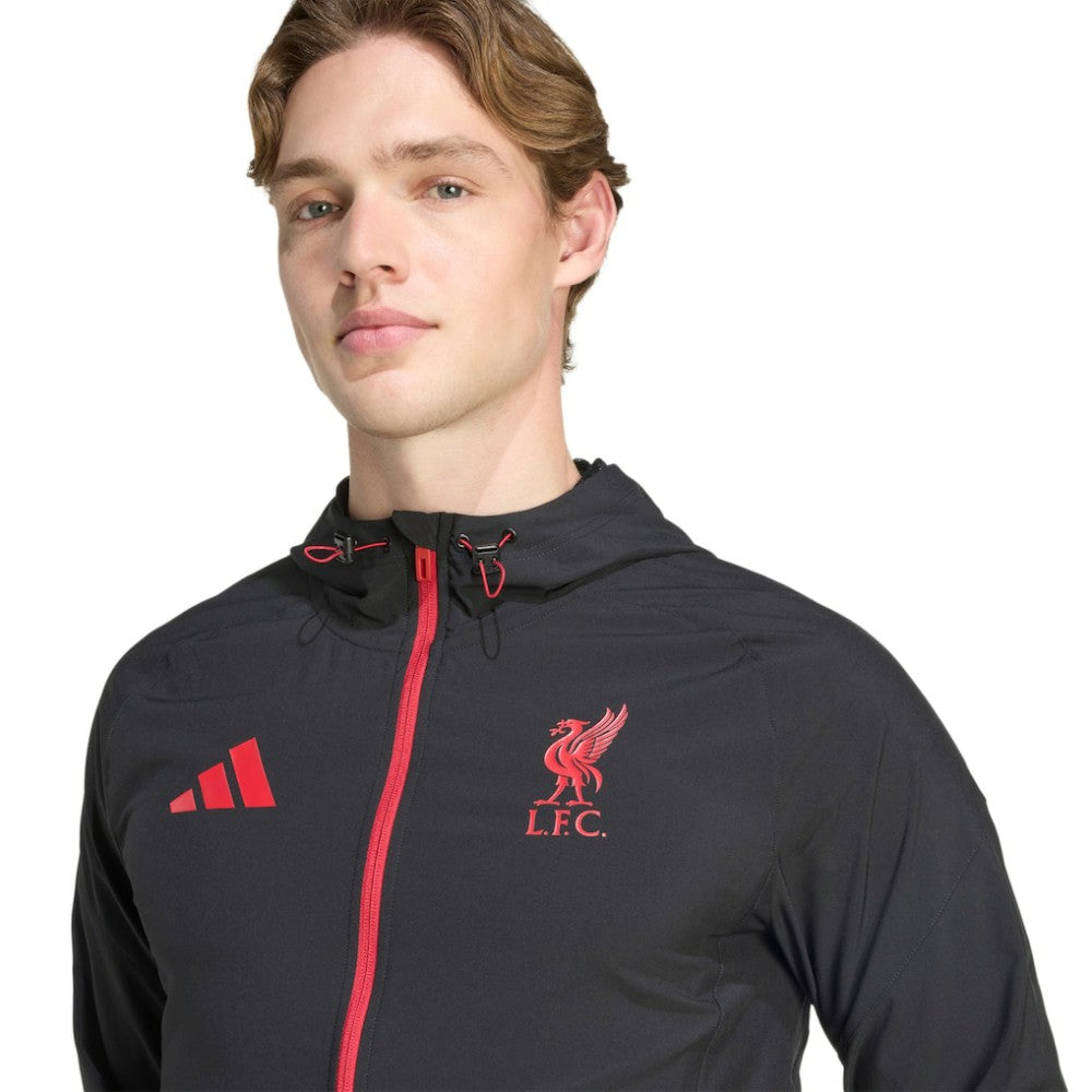 Liverpool 2025/26 Tiro Vis Tech Travel Jacket Discount - Black 