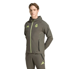 Real Madrid 2025/26 Tiro Vis Tech Travel Jacket Discount - Olive 