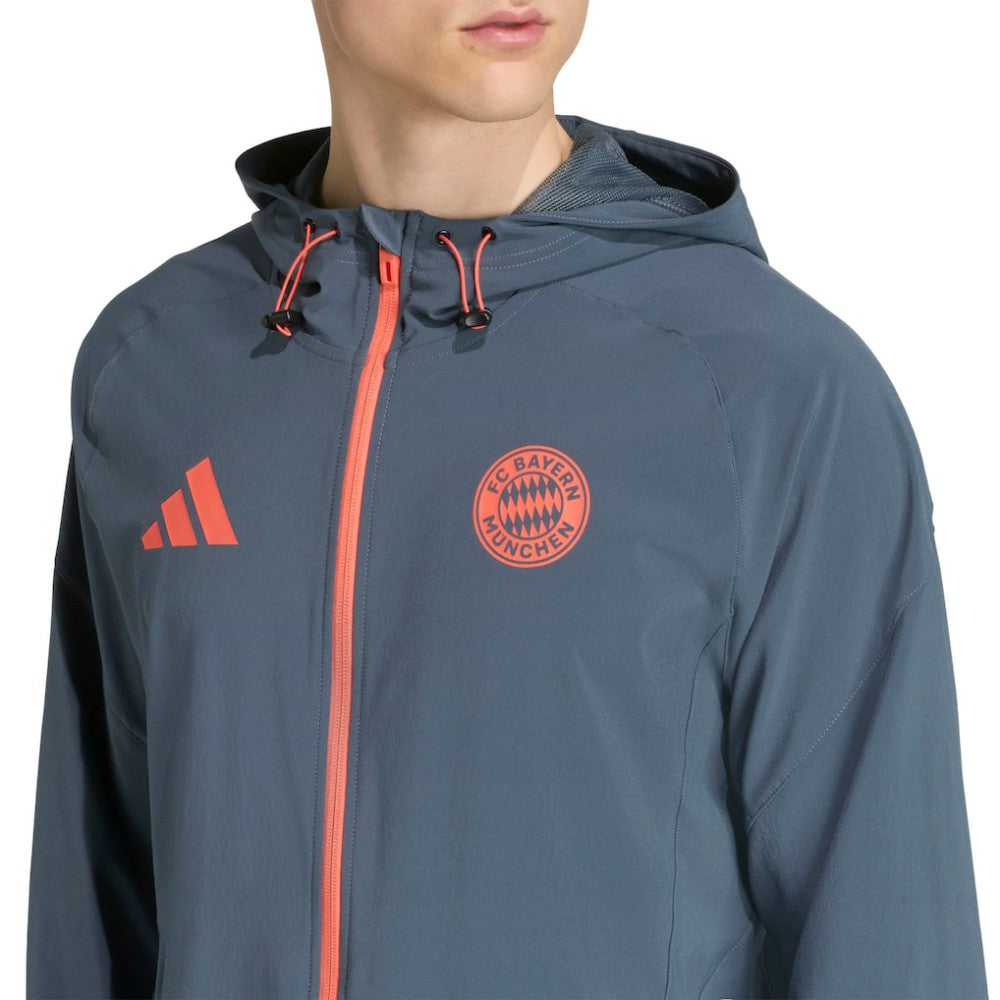 Bayern Munich 2025/26 Tiro Vis Tech Travel Jacket on sale - Gray 