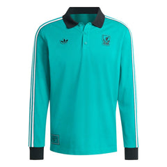 Liverpool Terrace Icons Long Sleeve Polo Discount - Green 