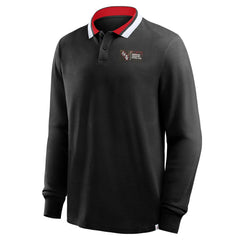 Sunderland Classic Long Sleeve Tipped Polo Shirt / Black / Mens 