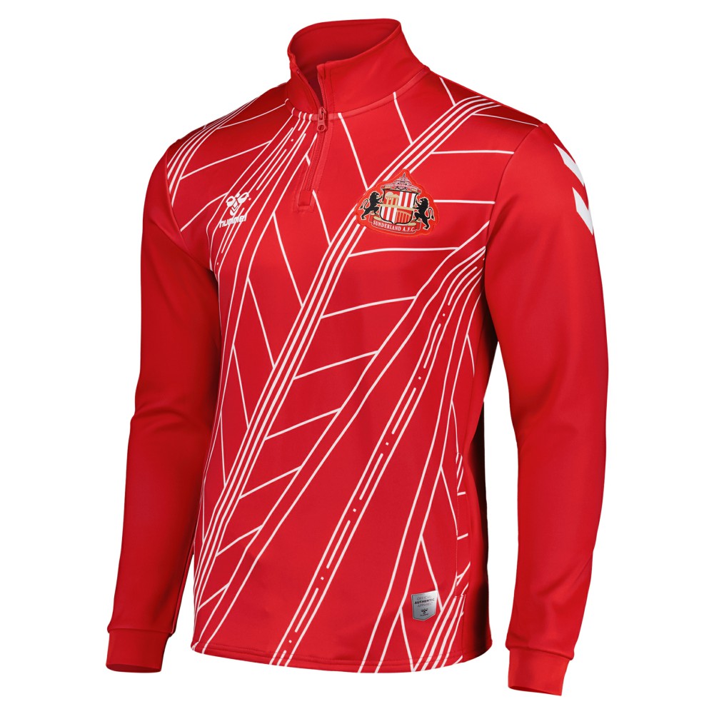 Sunderland Hummel Home Pre-Match Half Zip Sale - Red 