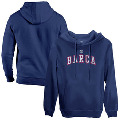 Barcelona 1863FC Athletic Wordmark Fleece Pullover Hoodie on sale - Navy 