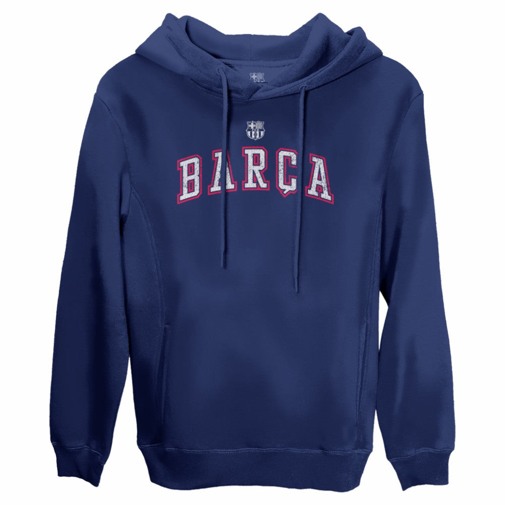 Barcelona 1863FC Athletic Wordmark Fleece Pullover Hoodie on sale - Navy 