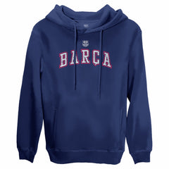 Barcelona 1863FC Athletic Wordmark Fleece Pullover Hoodie on sale - Navy 