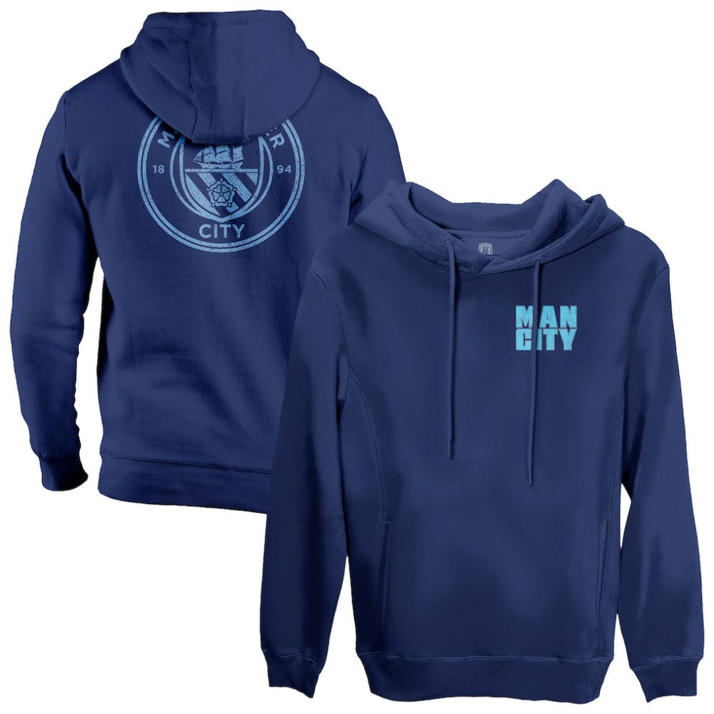 Manchester City 1863FC Wordmark Fleece Pullover Hoodie Discount - Navy 