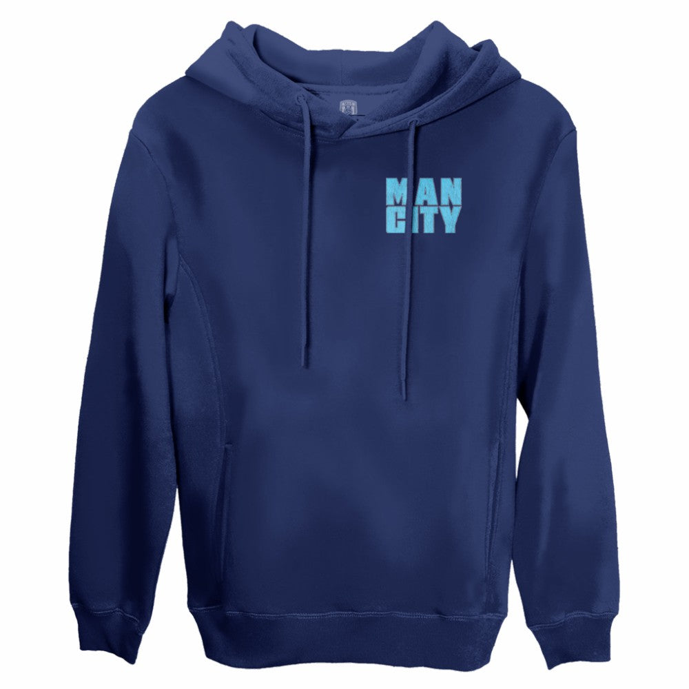 Manchester City 1863FC Wordmark Fleece Pullover Hoodie Discount - Navy 