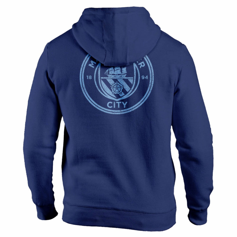 Manchester City 1863FC Wordmark Fleece Pullover Hoodie Discount - Navy 