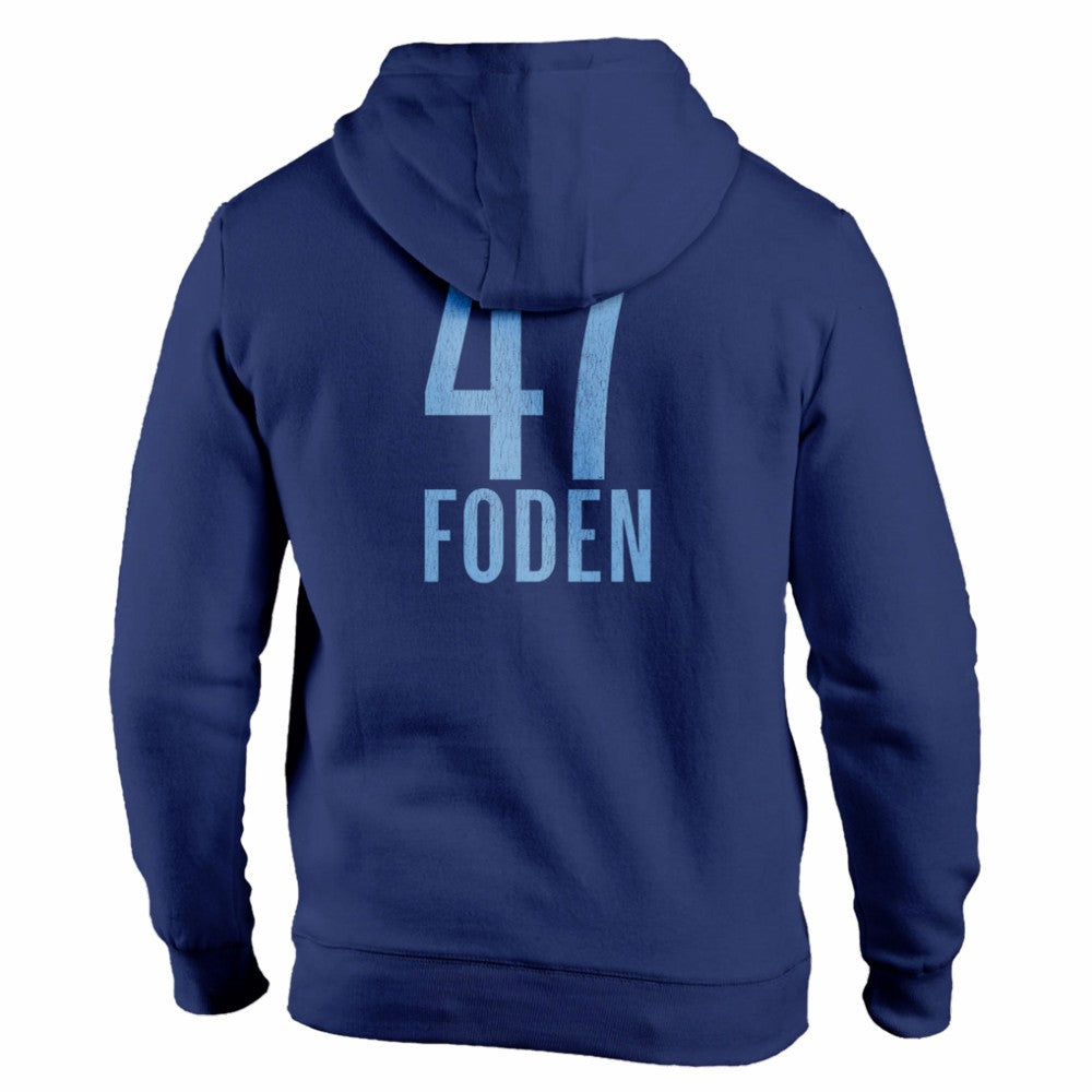 Phil Foden Manchester City 1863FC Player Fleece Pullover Hoodie Discount - Navy 