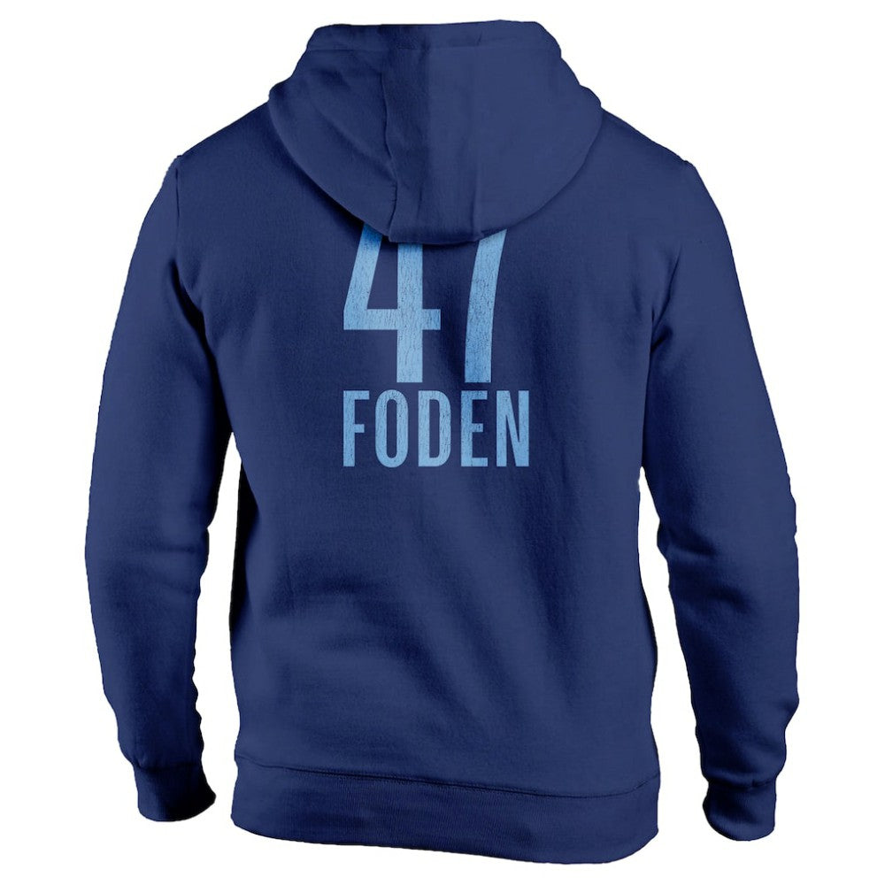 Phil Foden Manchester City 1863FC Player Fleece Pullover Hoodie Discount - Navy 