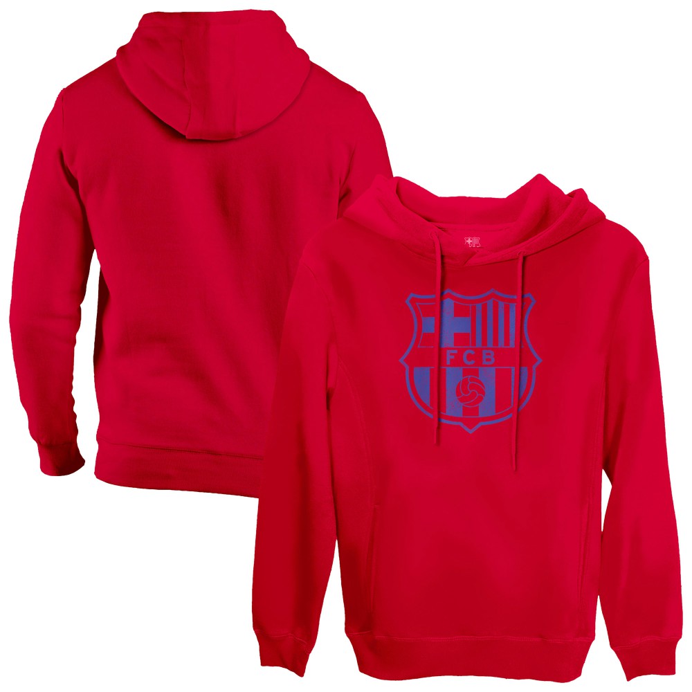 Barcelona 1863FC Mono Badge Fleece Pullover Hoodie on sale - Red 