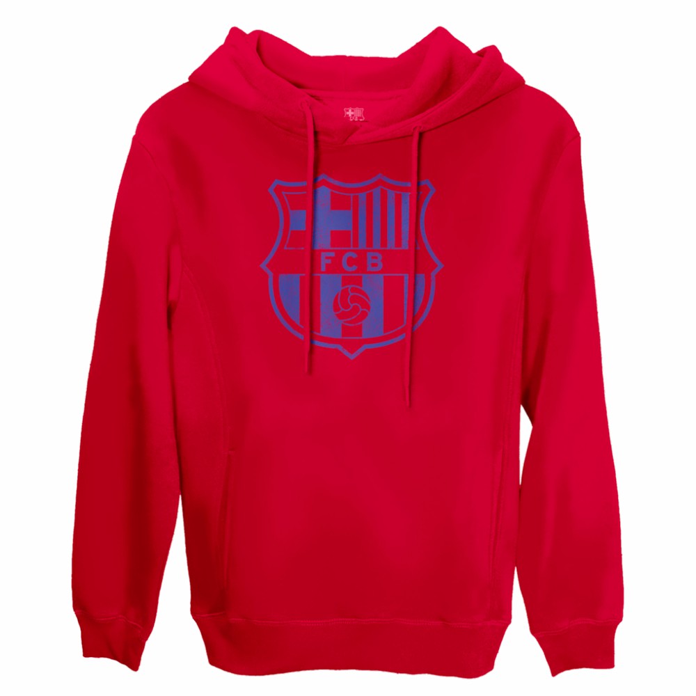 Barcelona 1863FC Mono Badge Fleece Pullover Hoodie on sale - Red 