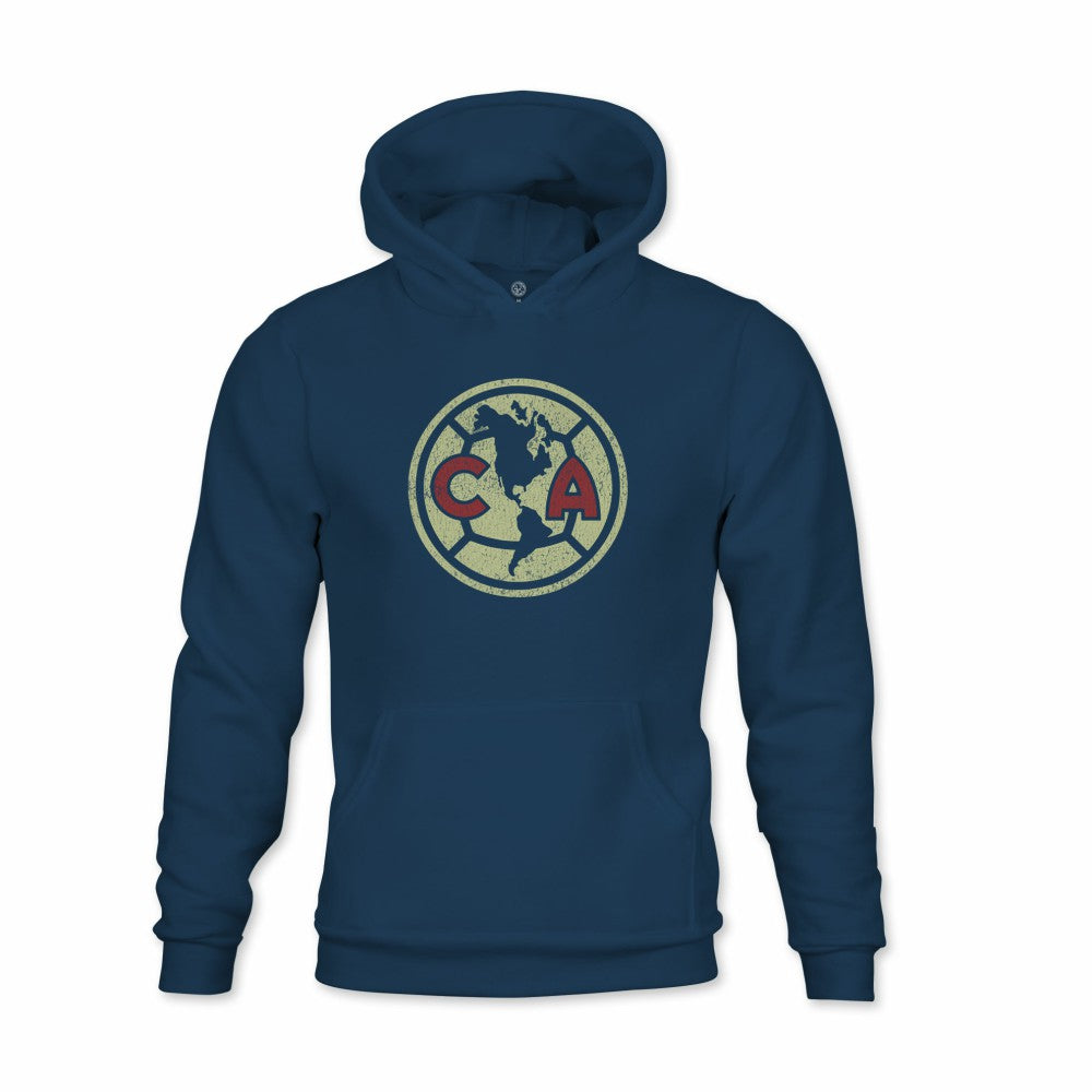 Club America 1863FC Youth Color Badge Fleece Pullover Hoodie Discount - Navy 