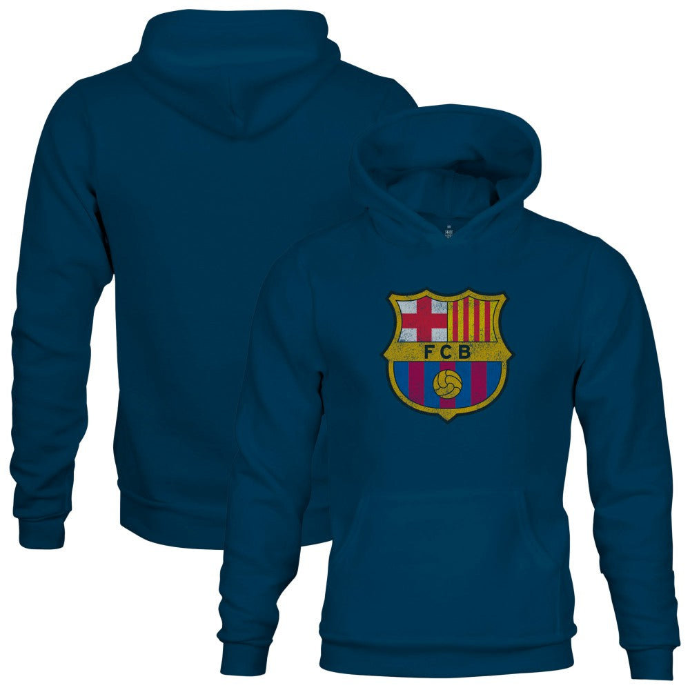 Barcelona 1863FC Youth Color Badge Fleece Pullover Hoodie on sale - Navy 