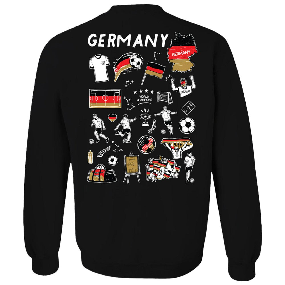 Germany National Team Vive La Fete Women's Impressions Artwork Pullover Sweatshirt  for sale - Black 