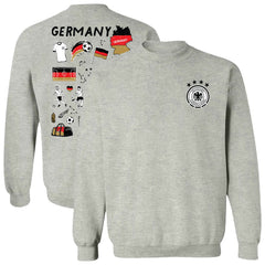 Germany National Team Vive La Fete Women's Impressions Artwork Pullover Sweatshirt  for sale - Gray 