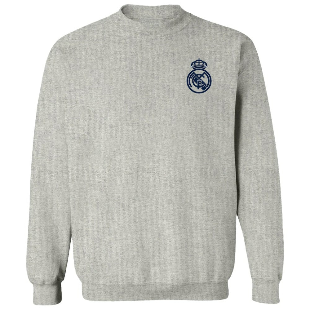 Real Madrid Vive La Fete Women's Impressions Artwork Pullover Sweatshirt  Discount - Gray 