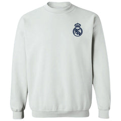 Real Madrid Vive La Fete Women's Impressions Artwork Pullover Sweatshirt  Discount - White 
