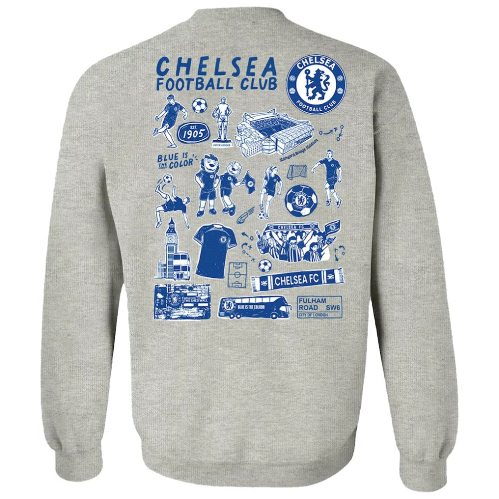 Chelsea Vive La Fete Women's Impressions Artwork Pullover Sweatshirt  on sale - Gray 