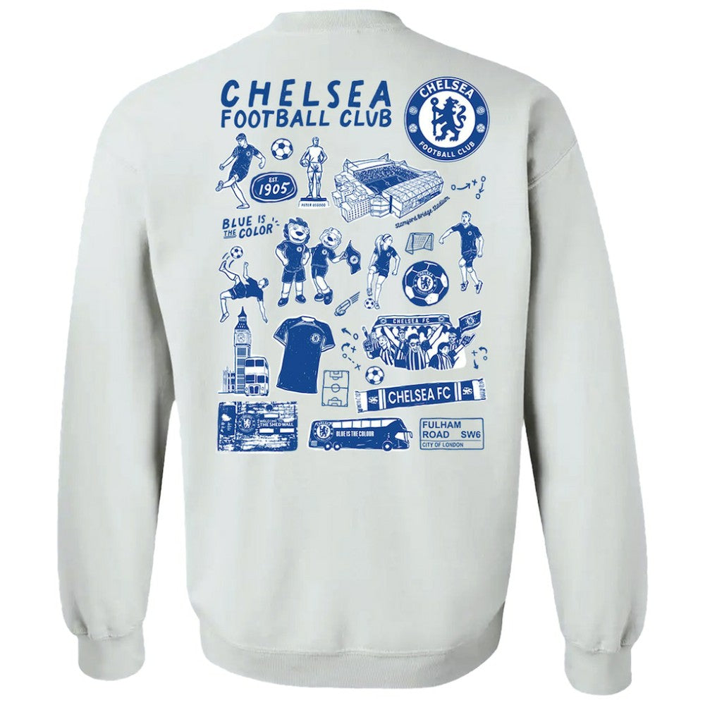 Chelsea Vive La Fete Women's Impressions Artwork Pullover Sweatshirt  on sale - White 