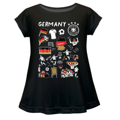 Germany National Team Vive La Fete Girls Infant  Impressions Artwork A-Line Top for sale - Black 