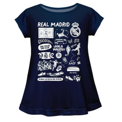 Real Madrid Vive La Fete Girls Infant  Impressions Artwork A-Line Top Discount - Navy 