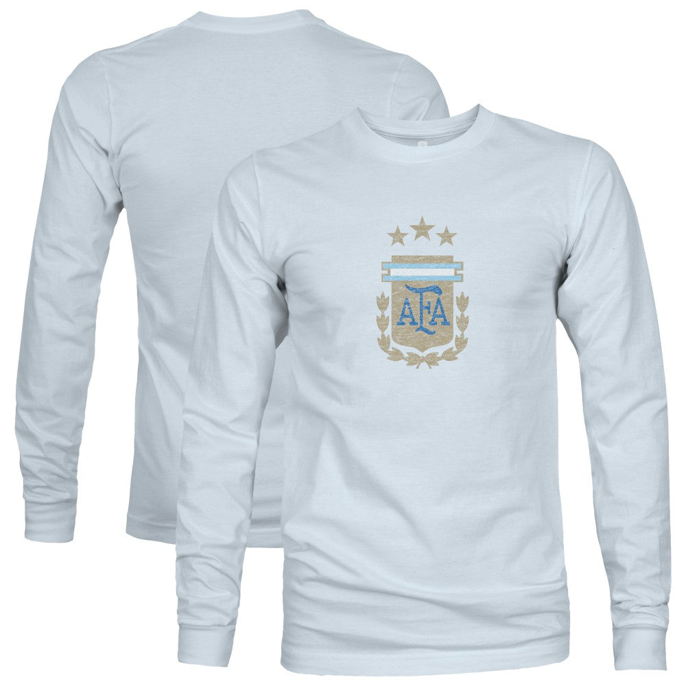 Argentina National Team 1863FC Color Badge Long Sleeve T-Shirt for sale - Light Blue 