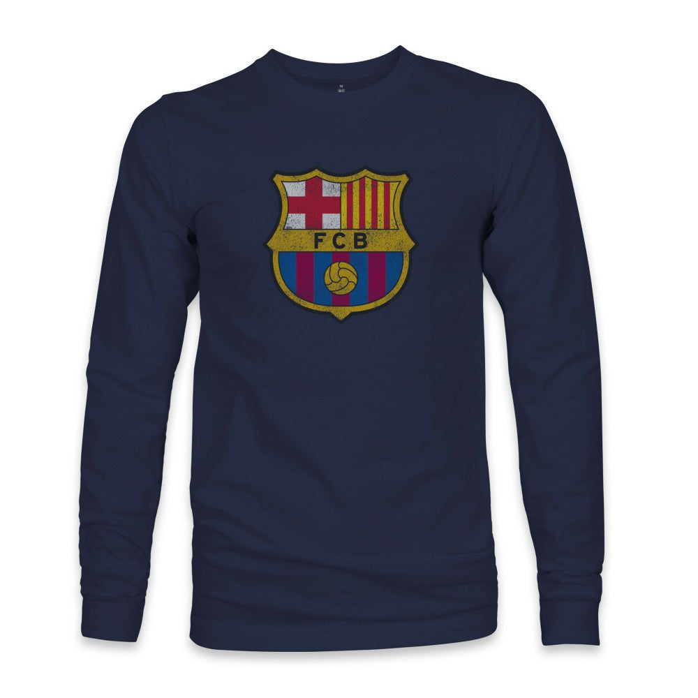 Barcelona 1863FC Color Badge Long Sleeve T-Shirt on sale - Navy 