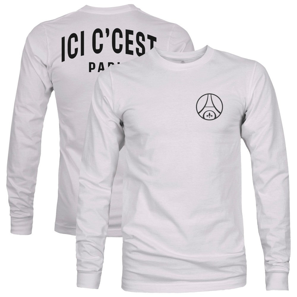 Paris Saint-Germain 1863FC  Back Team Arch Long Sleeve T-Shirt on sale - Gray 