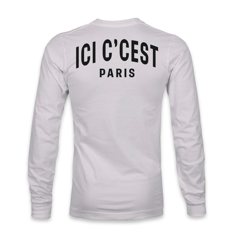 Paris Saint-Germain 1863FC  Back Team Arch Long Sleeve T-Shirt on sale - Gray 