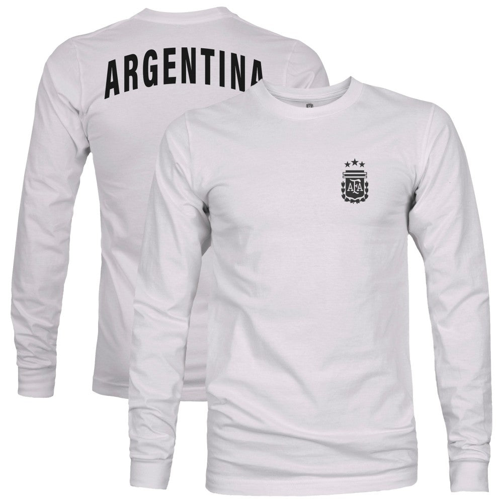 Argentina National Team 1863FC  Back Team Arch Long Sleeve T-Shirt for sale - Gray 