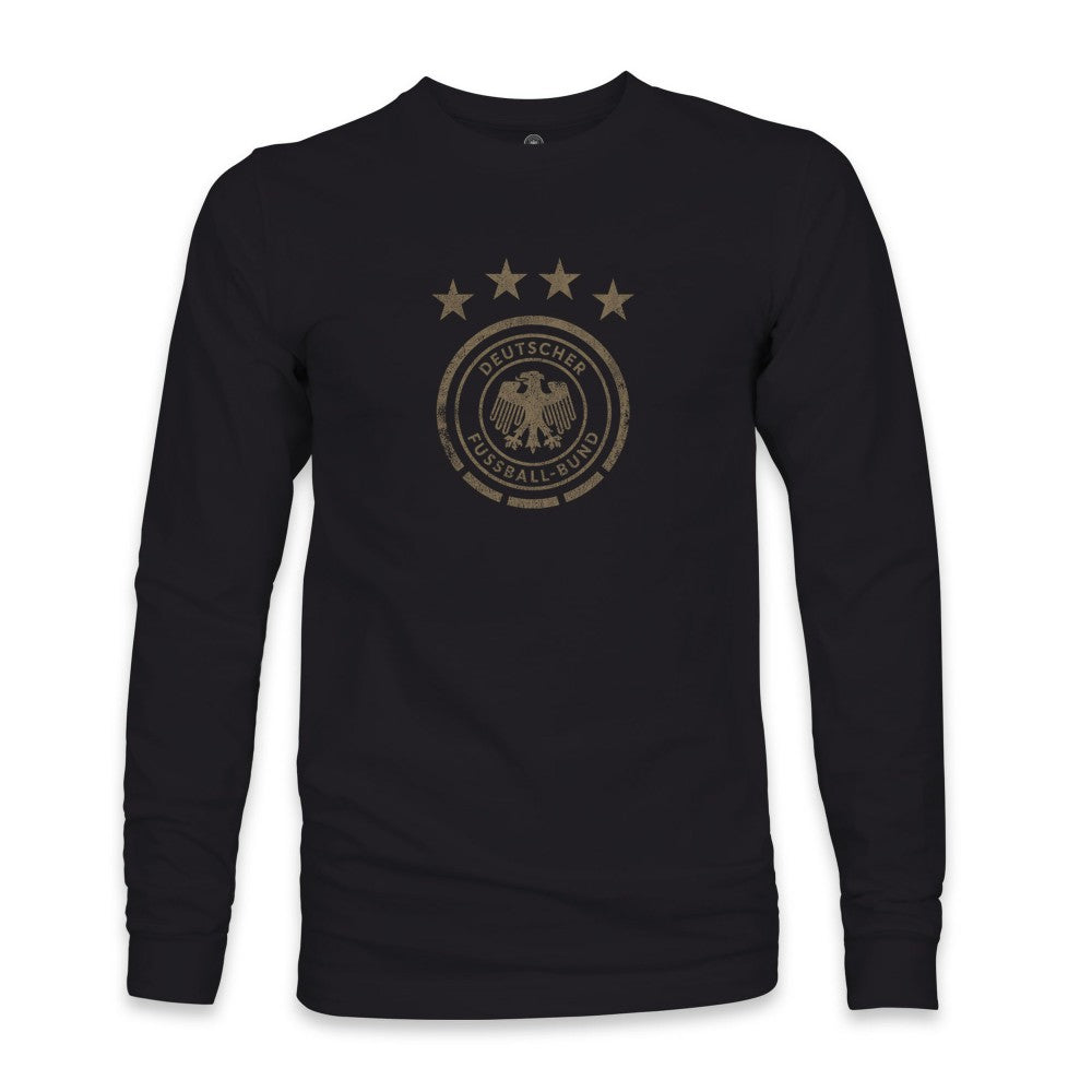 Germany National Team 1863FC Mono Badge Long Sleeve T-Shirt for sale - Black 