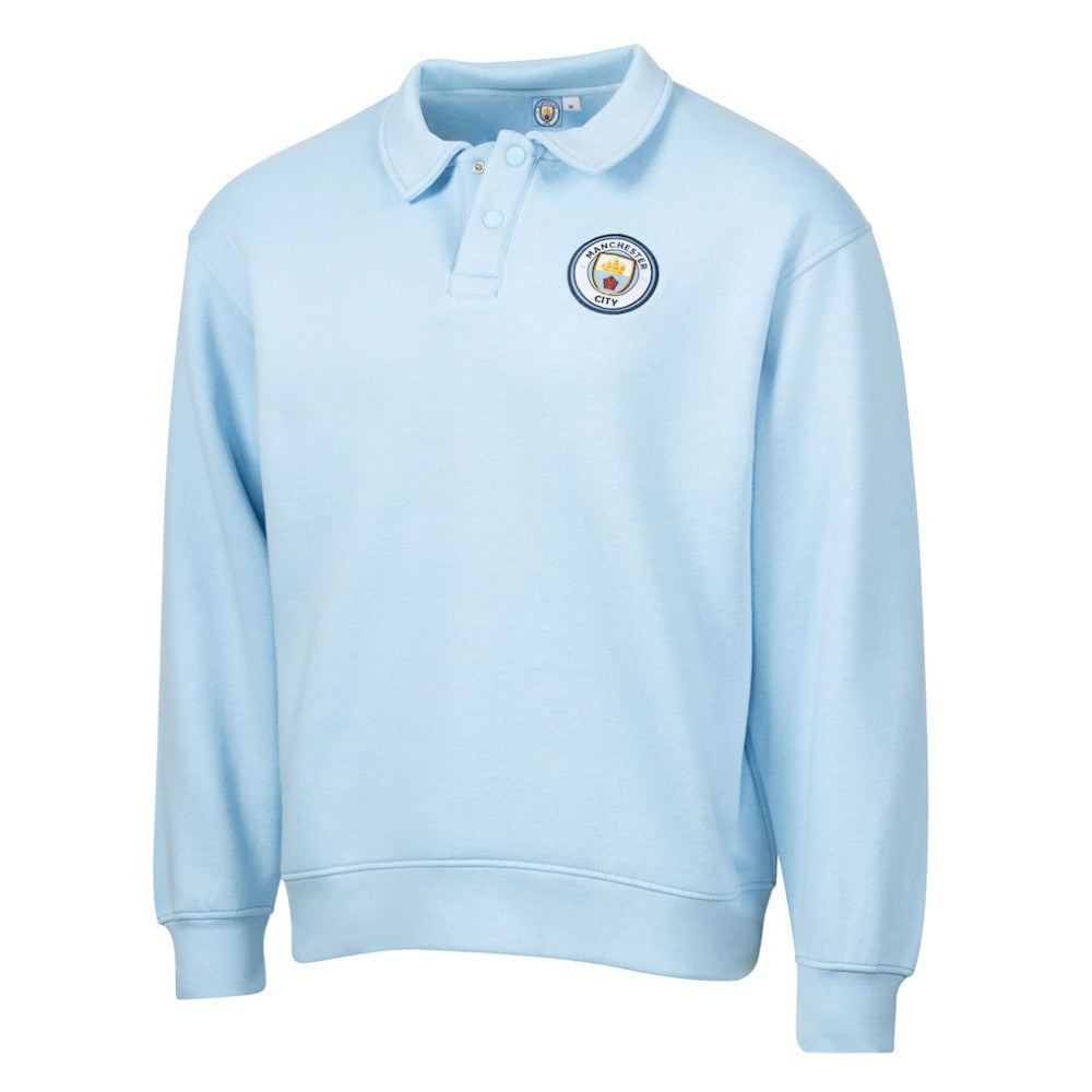 Manchester City Sport Design Sweden Retro Relaxed Fleece Sweatshirt Discount - Light Blue 