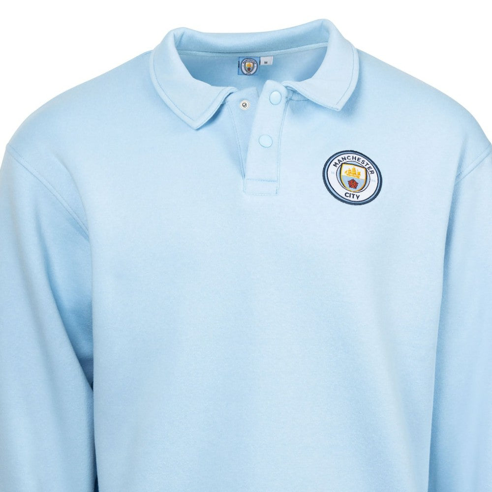 Manchester City Sport Design Sweden Retro Relaxed Fleece Sweatshirt Discount - Light Blue 