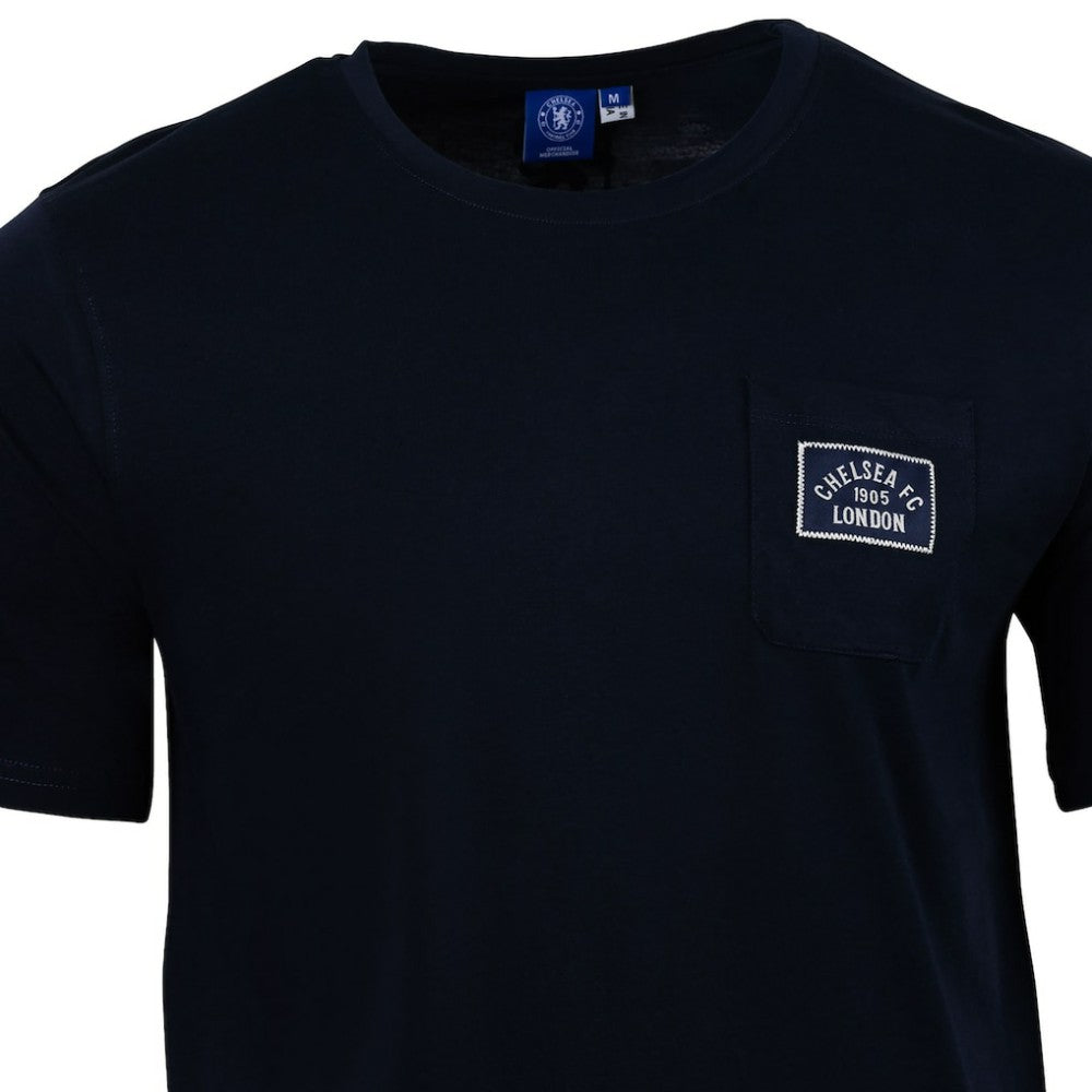 Chelsea Sport Design Sweden Relaxed Post Match Pocket T-Shirt on sale - Navy 