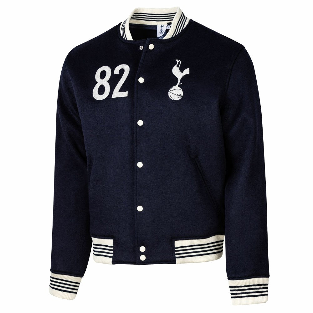 Tottenham Hotspur Sport Design Sweden Free Kick Wool Varsity Jacket Sale - Navy 