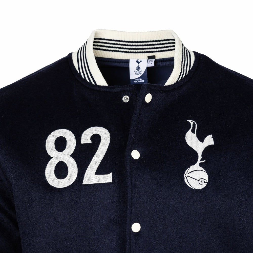 Tottenham Hotspur Sport Design Sweden Free Kick Wool Varsity Jacket Sale - Navy 