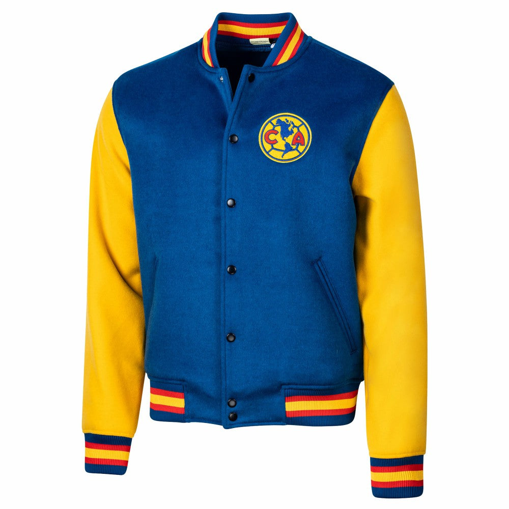 Club America Sport Design Sweden Free Kick Wool Varsity Jacket Discount - Royal 