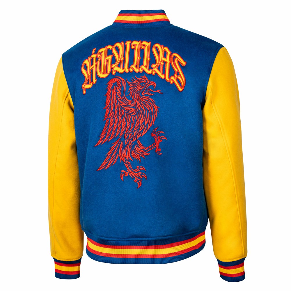 Club America Sport Design Sweden Free Kick Wool Varsity Jacket Discount - Royal 