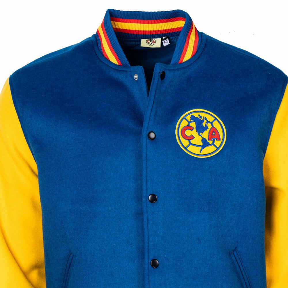Club America Sport Design Sweden Free Kick Wool Varsity Jacket Discount - Royal 