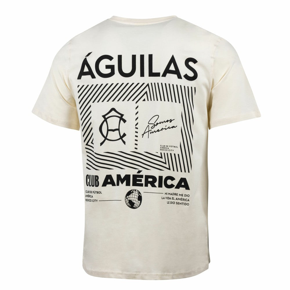 Club America Sport Design Sweden Everyday Relaxed T-Shirt Discount - Cream 