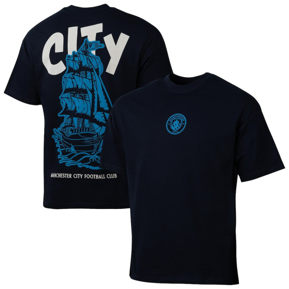 Manchester City Sport Design Sweden Youth Game Day Graphic T-Shirt Discount - Navy 